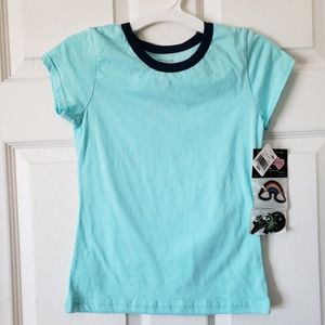 Stars and Sprinkles girls tee blue